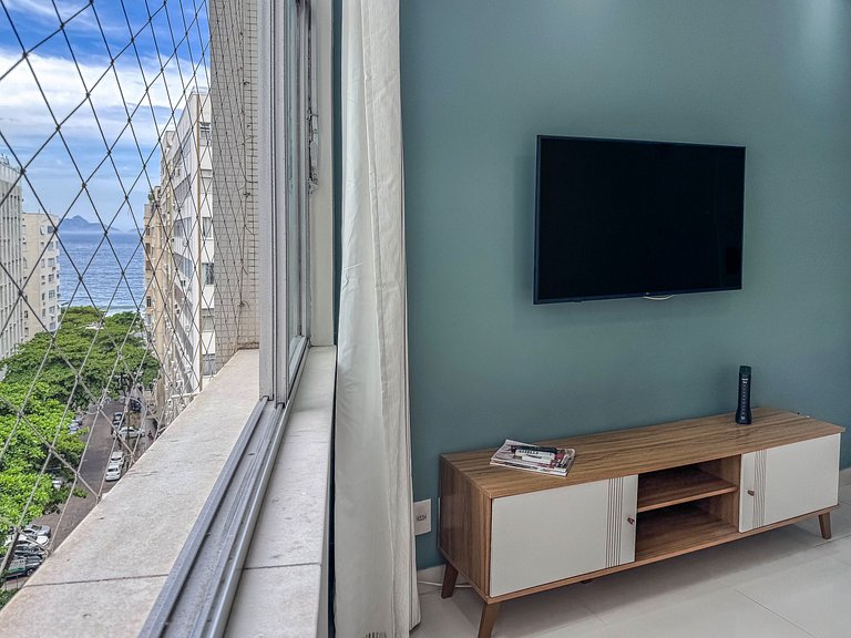 Vista Mar com 2 Quartos na quadra da praia