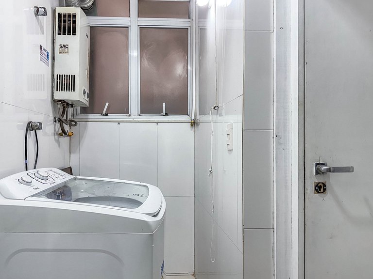 Vista Mar com 2 Quartos na quadra da praia