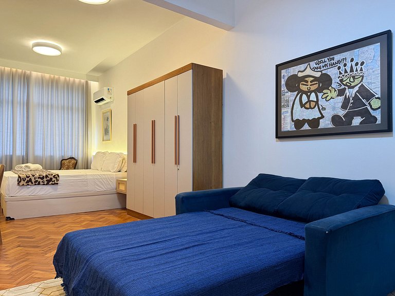 Charmoso Studio a 1 quadra da praia de Copacabana