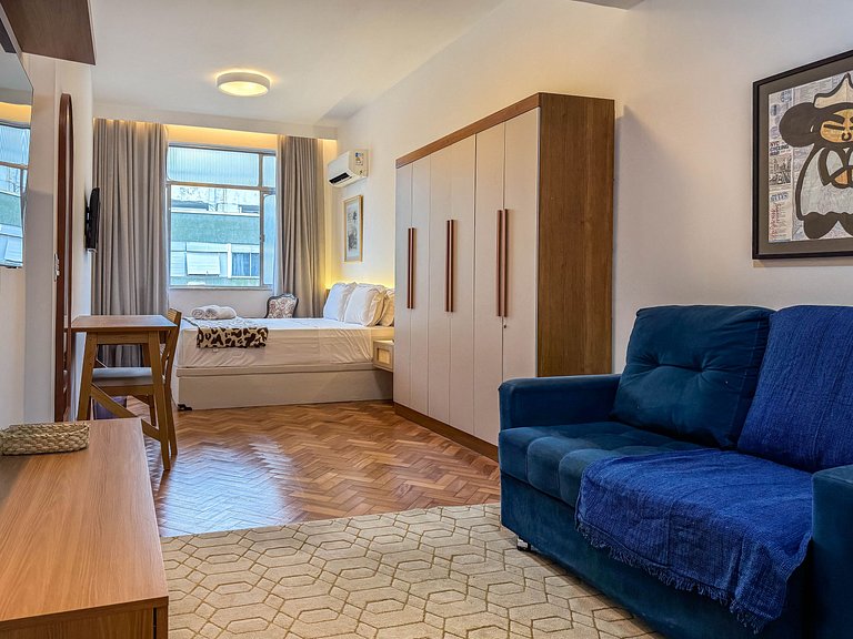 Charmoso Studio a 1 quadra da praia de Copacabana