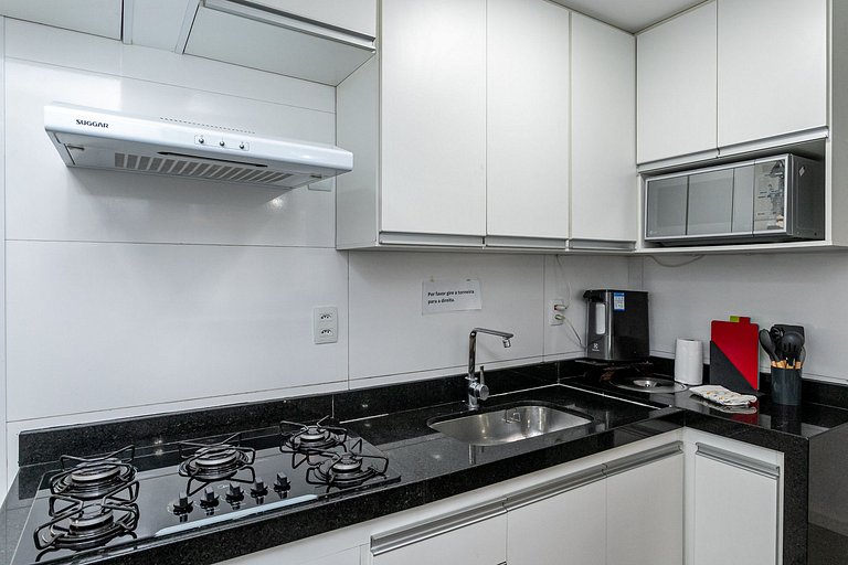 Novo! Design & Conforto/2Qts | 100m Praia/Metrô