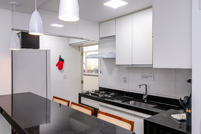 Novo! Design & Conforto/2Qts | 100m Praia/Metrô