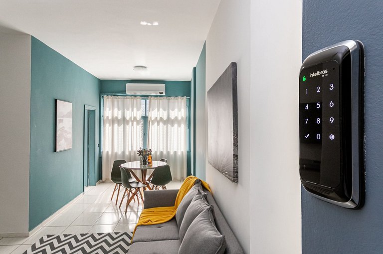 Charmoso apartamento para família perto da praia