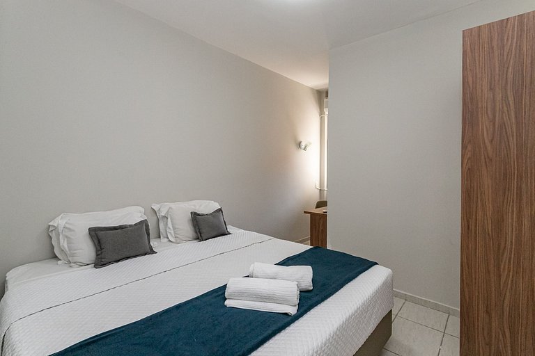 Charmoso apartamento para família perto da praia