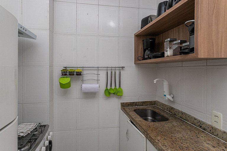 Charmoso apartamento para família perto da praia