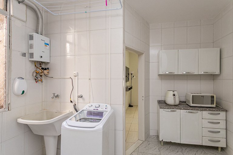 Charmoso apartamento para família perto da praia