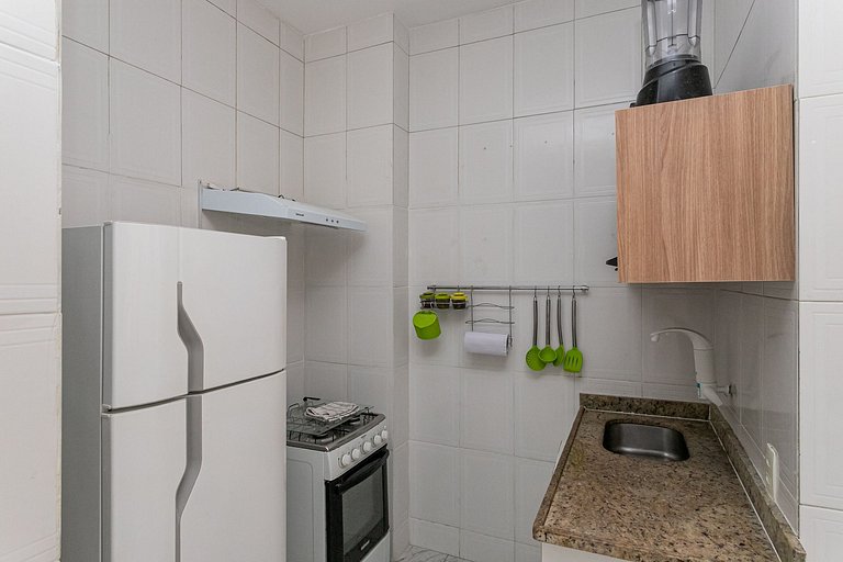 Charmoso apartamento para família perto da praia